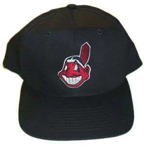 Cleveland Indians Chief Wahoo Mens Vintage 90s Blue Snapback hat cap New Mlb